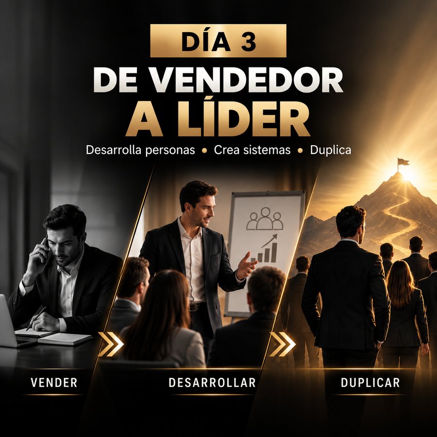 Día 3 — De Vendedor a Líder que Duplica